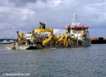 ID 801 CRISTOFORO COLOMBO (1994/8123grt/IMO 9055929), a suction dredger owned by Jan de Nul of Belgium, in operation during the deepening of the main shipping channel at Southampton, England. In 2004, she...